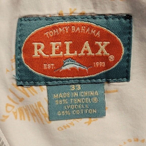 Tommy Bahama Relax Tencel Twill Cargo Shorts Men's Size 33 Light‎ Blue - Picture 3 of 8